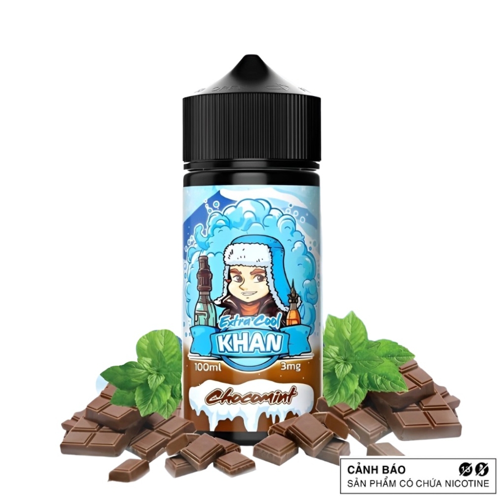 KHAN Extra Cool 100ML – Chocomint - Socola Bạc Hà Lạnh – 3MG