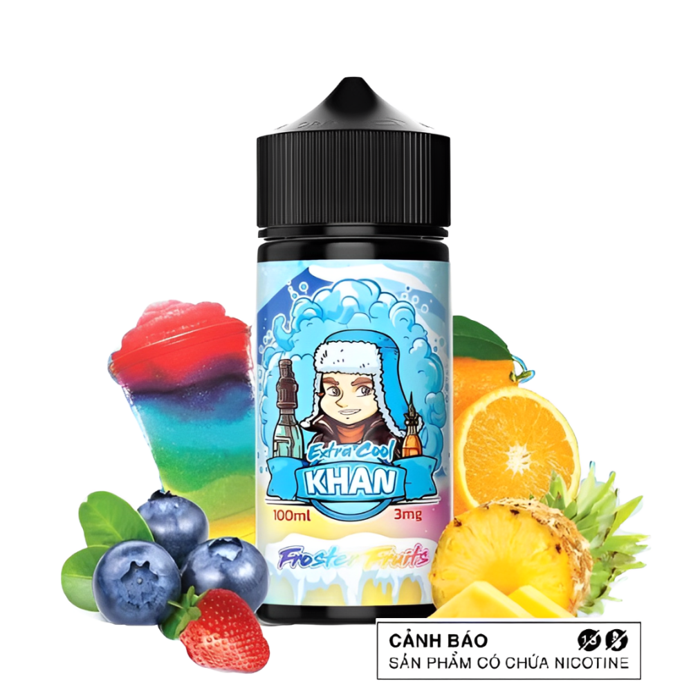 KHAN Extra Cool 100ML - Froster Fruit - Kem Đà Bào Trái Cây - 3MG