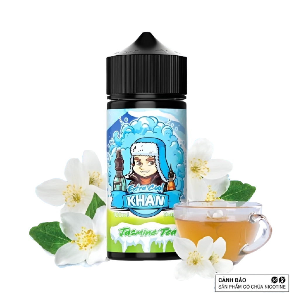 KHAN Extra Cool 100ML – Jasmine Tea - Trà Nhài Lạnh – 3MG