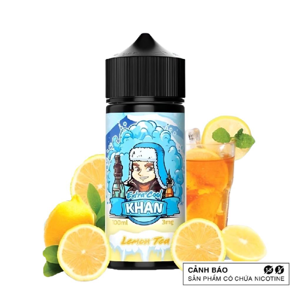 KHAN Extra Cool 100ML - Lemon Tea - Trà Chanh Lạnh – 3MG